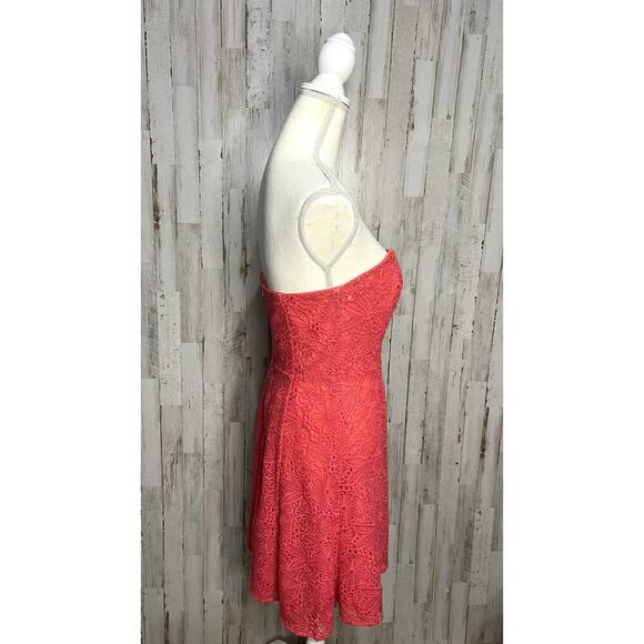 Lilly Pulitzer Women's Pink Strapless Lace A-Line Dress Size 4‎ - Picture 3 of 6